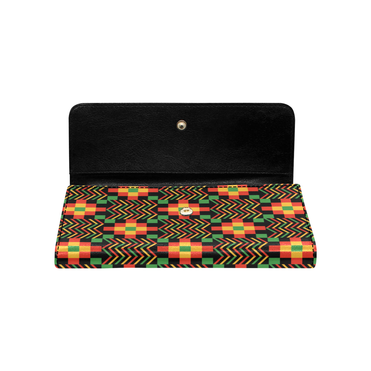 Kente Pattern Print Design 01 Women's Trifold Wallet