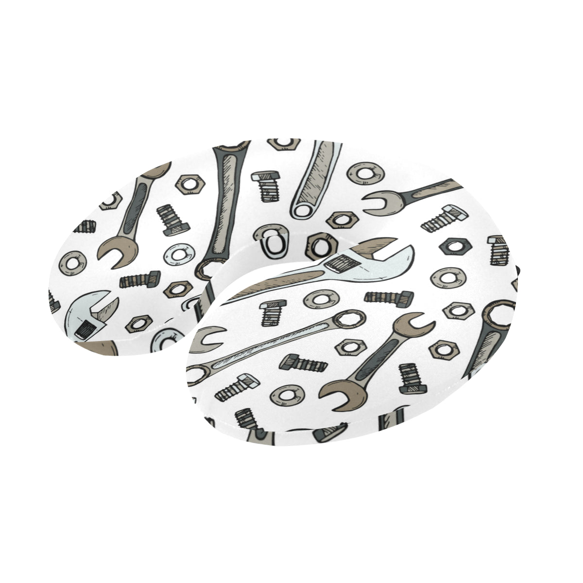 Mechanic Pattern Print Design 03 U-Shaped Travel Neck Pillow