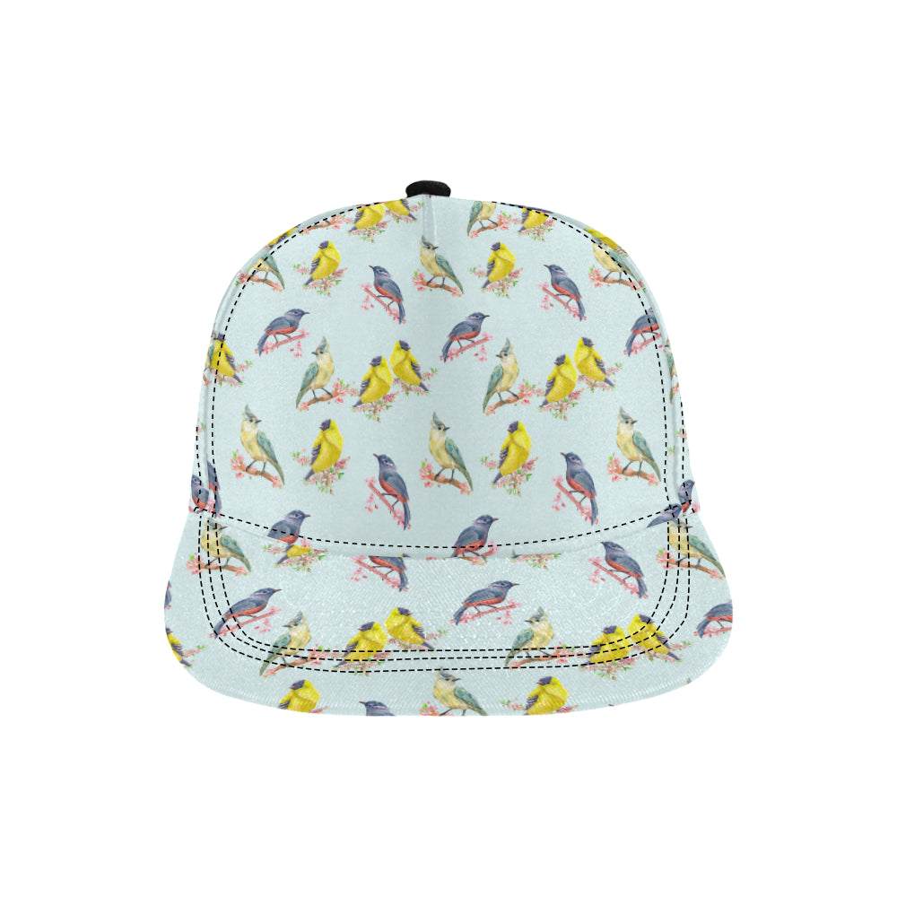 Bird Sweet Themed Print Pattern Snapback Cap