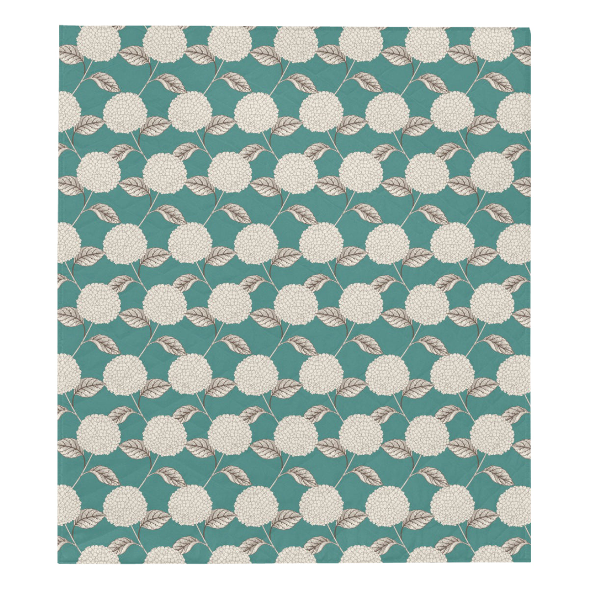 Hydrangea Pattern Print Design HD03 Premium Quilt