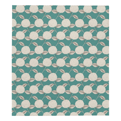 Hydrangea Pattern Print Design HD03 Premium Quilt