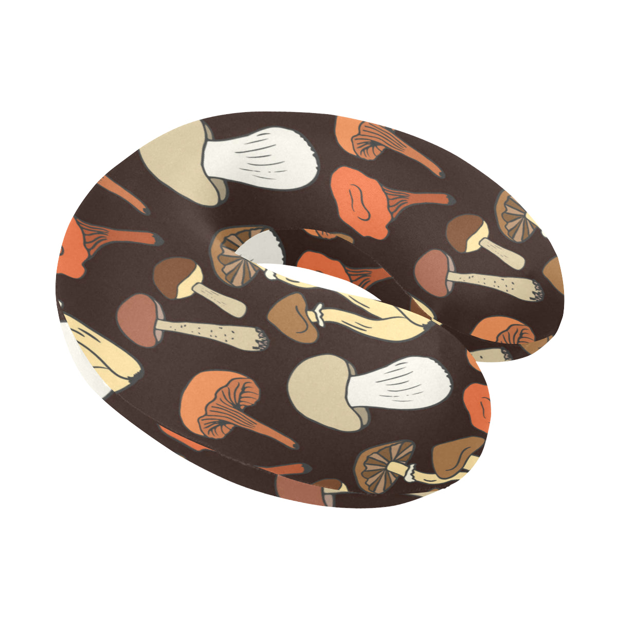 Mushroom Pattern Print Design A05 U-Shaped Travel Neck Pillow