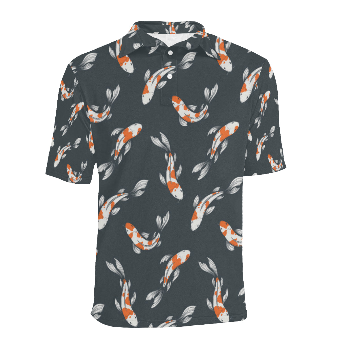 KOI Fish Pattern Print Design 04 Men Polo Shirt
