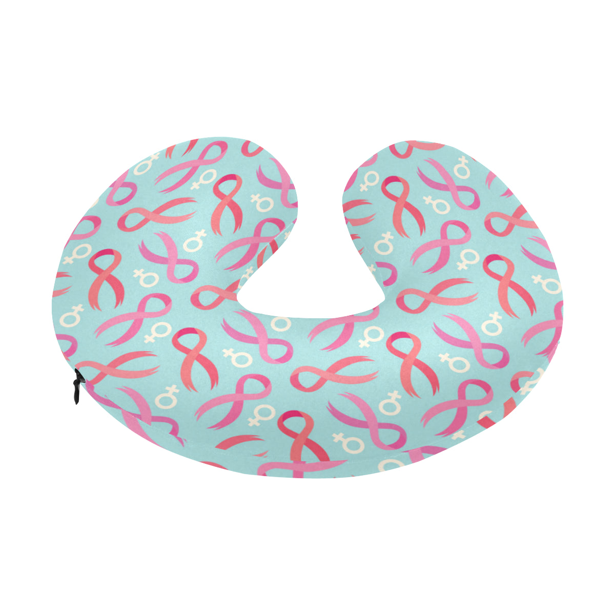 Breast cancer Pattern Print Design 03 U-Shaped Travel Neck Pillow