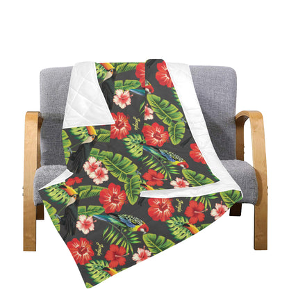 Tropical Flower Pattern Print Design TF04 Premium Quilt