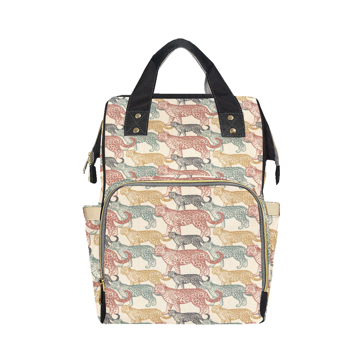 Jaguar Pattern Print Design 01 Diaper Bag Backpack