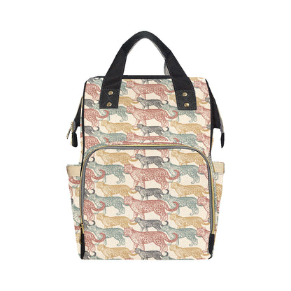 Jaguar Pattern Print Design 01 Diaper Bag Backpack