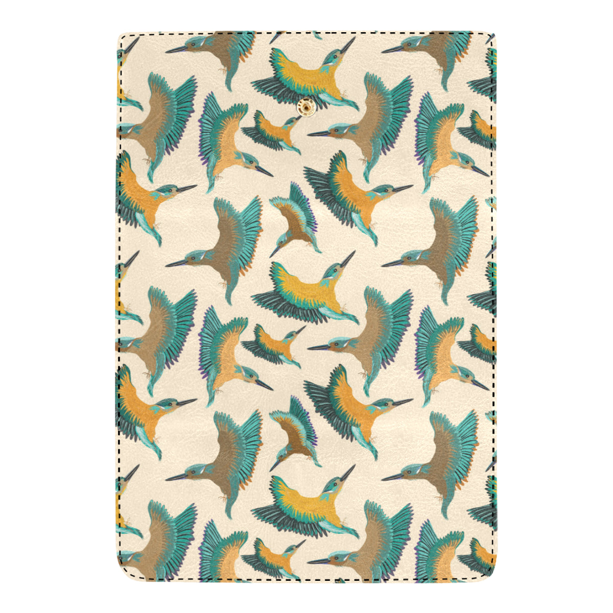 Kingfisher Pattern Print Design 02 Women's Trifold Wallet