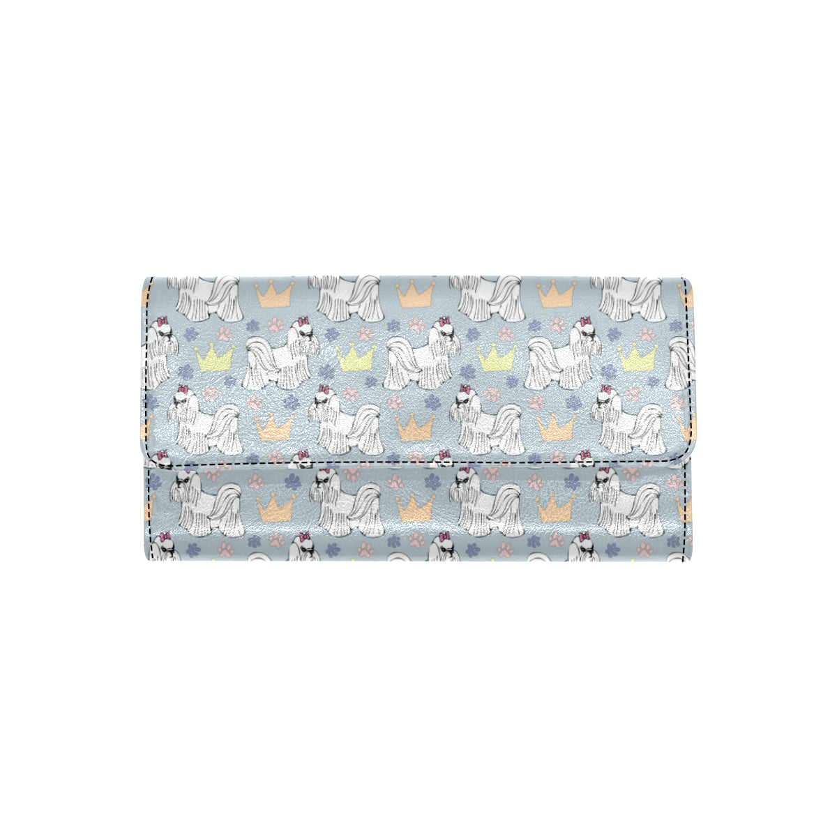 Maltese Pattern Print Design 04 Women's Trifold Wallet