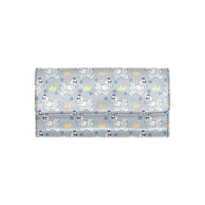 Maltese Pattern Print Design 04 Women's Trifold Wallet