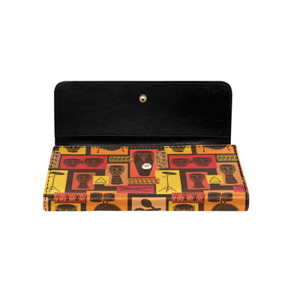 Percussion Pattern Print Design 02 Women's Trifold Wallet