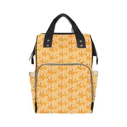 Pancake Pattern Print Design A04 Diaper Bag Backpack