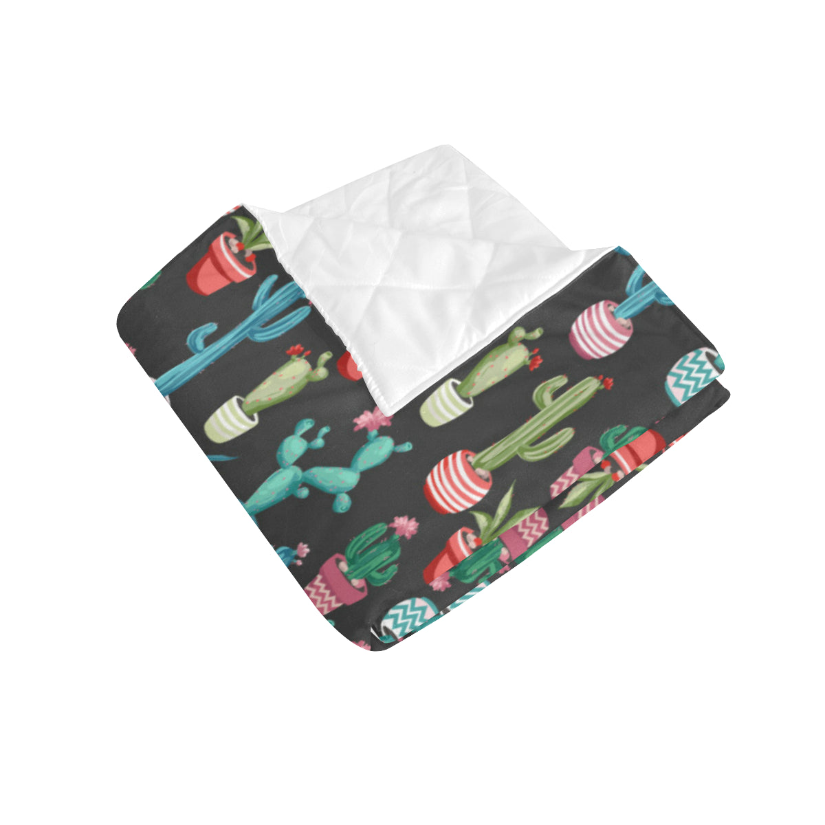 Cactus Pattern Print Design 02 Premium Quilt