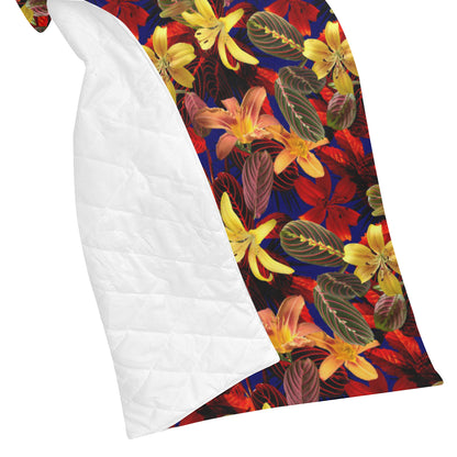 Lily Pattern Print Design LY014 Premium Quilt
