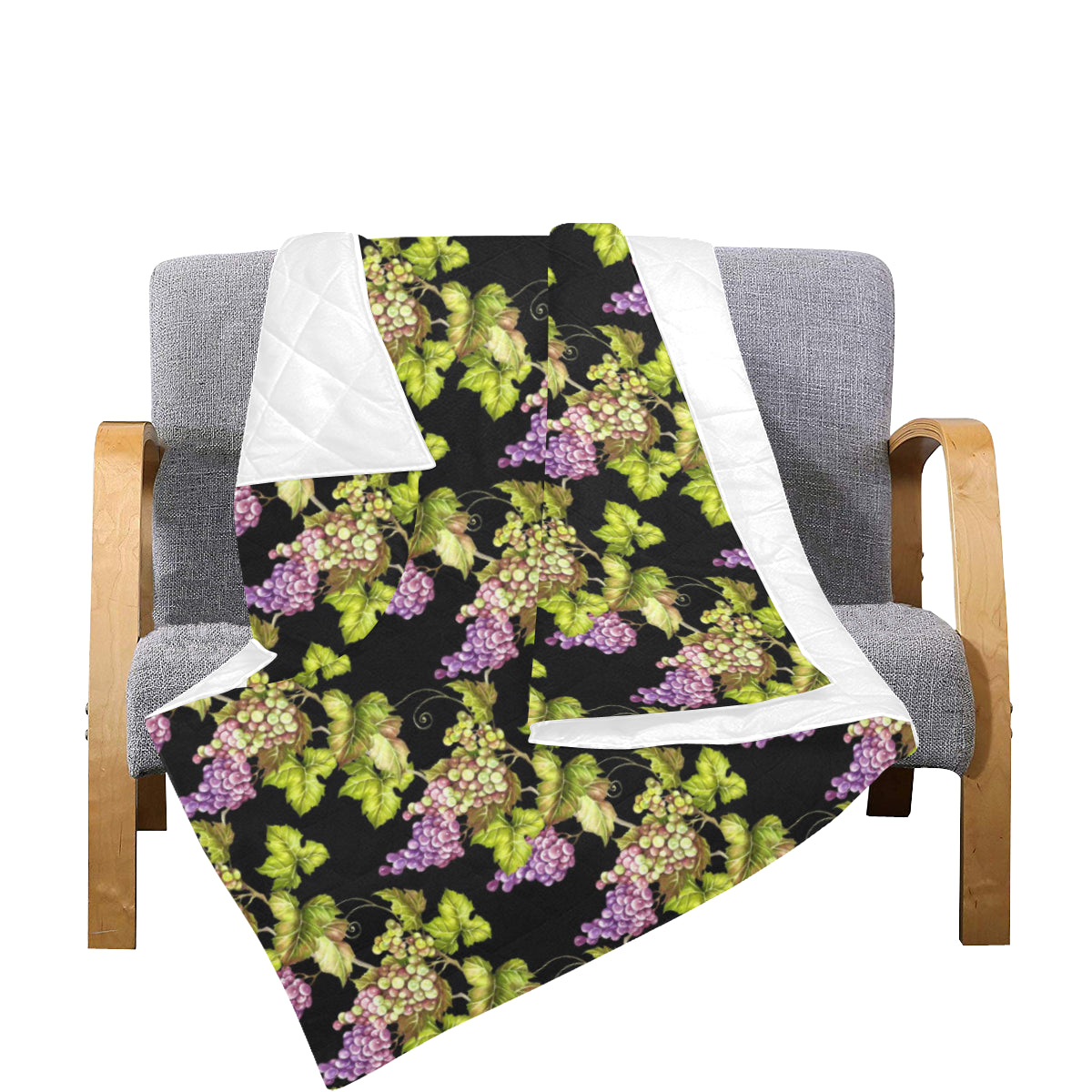 Grape Pattern Print Design GP04 Premium Quilt