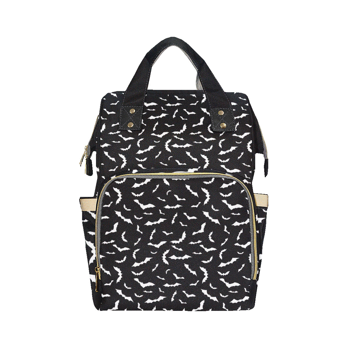 Bat Pattern Print Design 05 Diaper Bag Backpack
