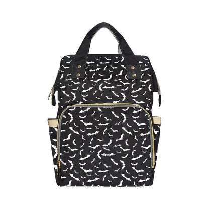 Bat Pattern Print Design 05 Diaper Bag Backpack