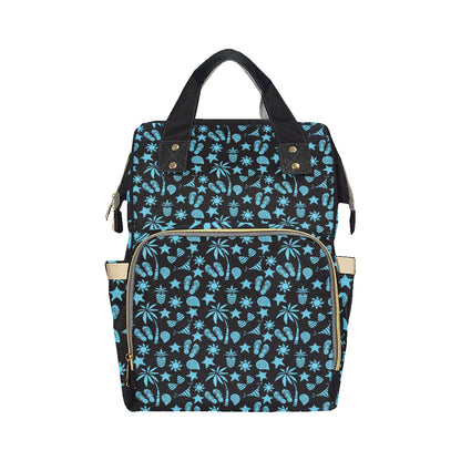 Beach Scene Pattern Print Design 03 Diaper Bag Backpack