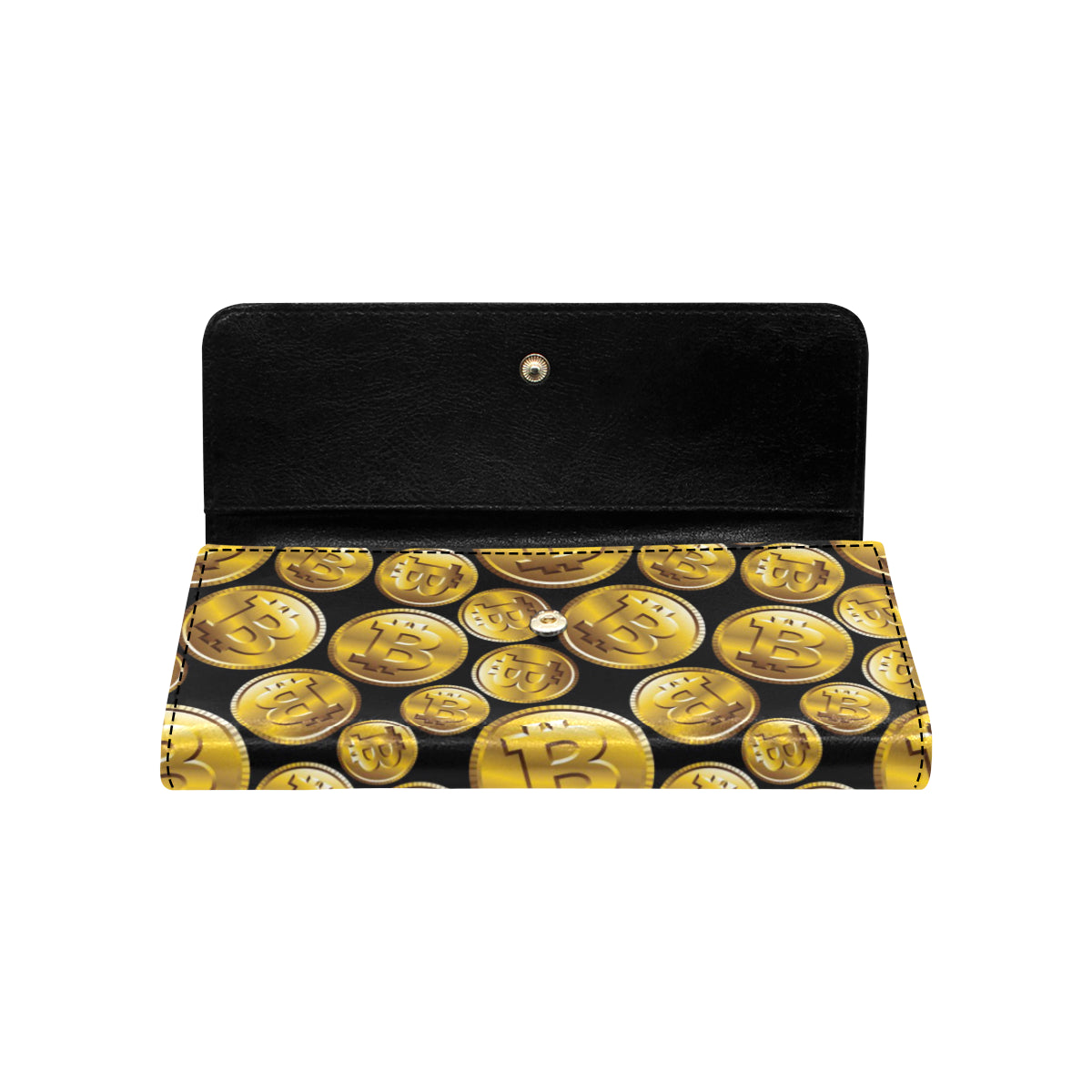 Bitcoin Pattern Print Design DO05 Women's Trifold Wallet