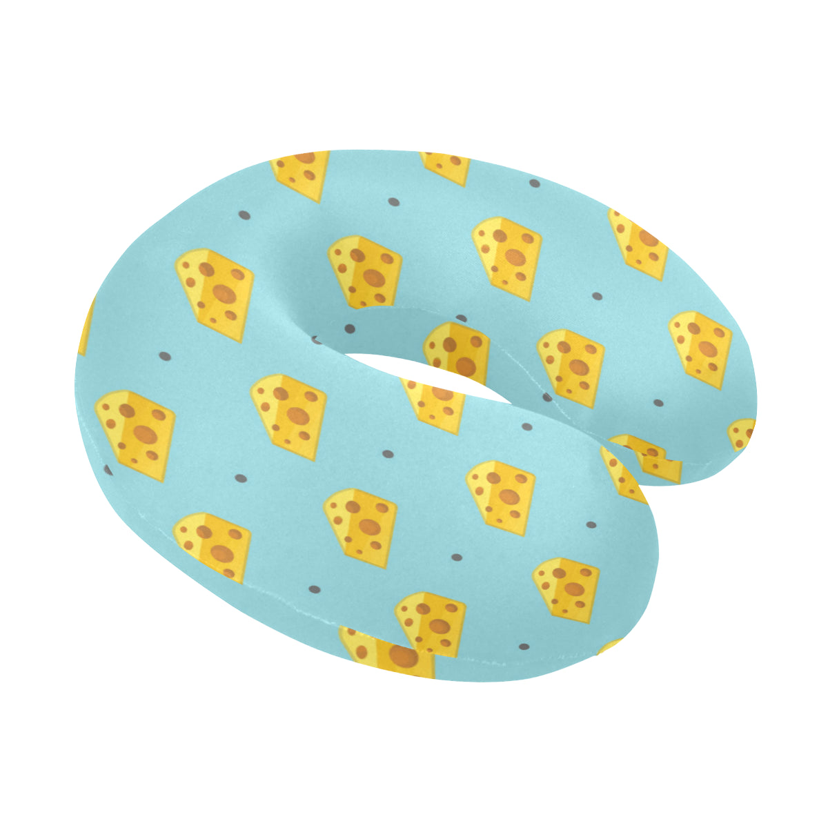 Cheese Pattern Print Design 02 U-Shaped Travel Neck Pillow