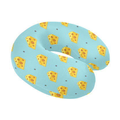 Cheese Pattern Print Design 02 U-Shaped Travel Neck Pillow