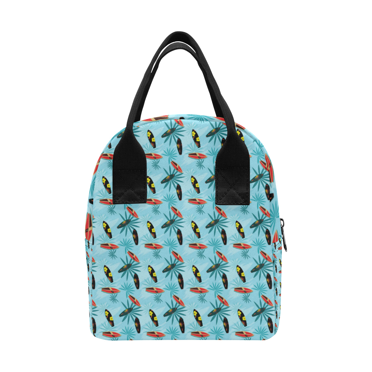 Surfboard Themed Pattern Insulated Lunch Bag