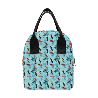 Surfboard Themed Pattern Insulated Lunch Bag