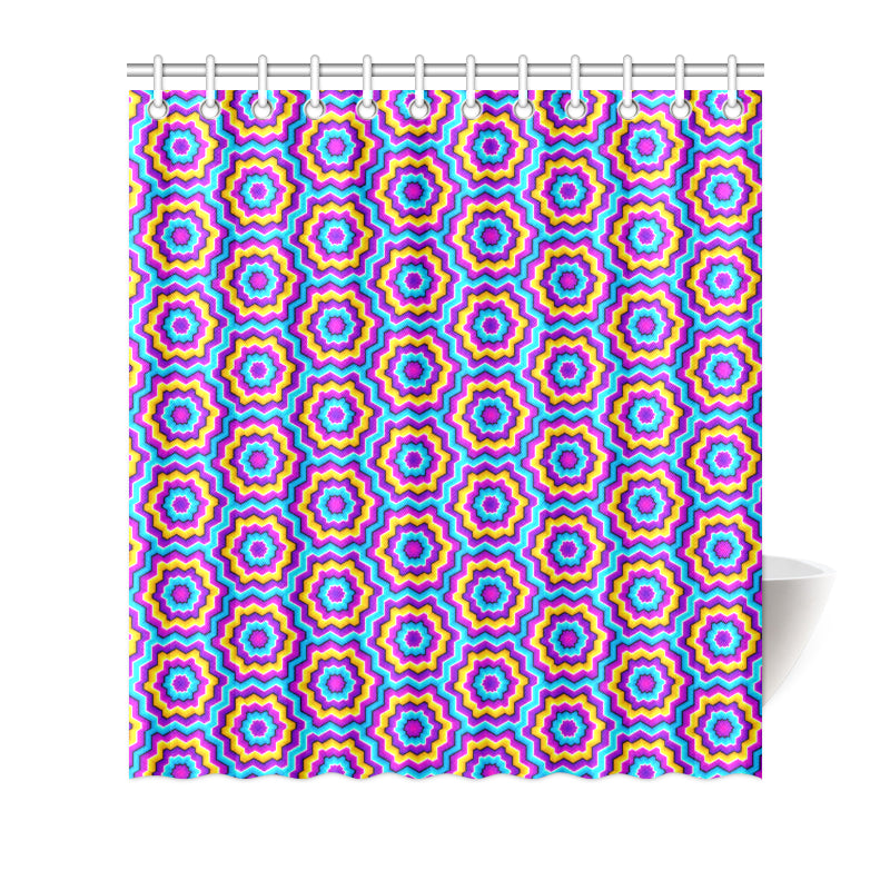 Optical illusion Techno Movement Shower Curtain