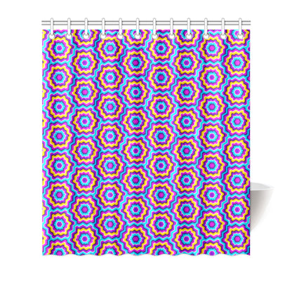 Optical illusion Techno Movement Shower Curtain