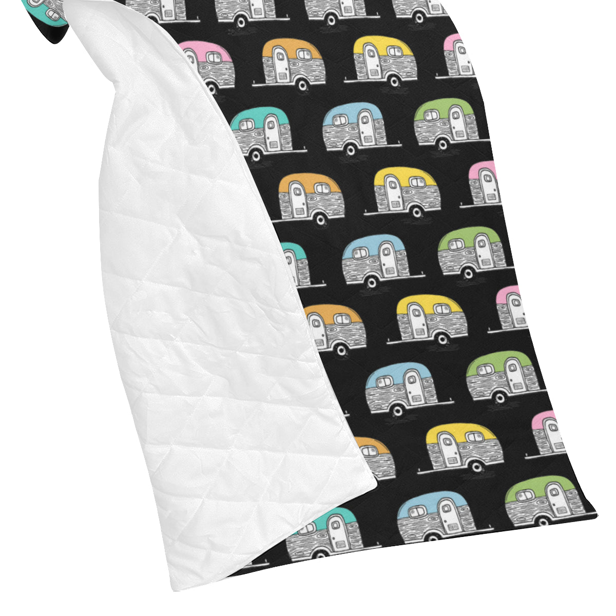 Camper Pattern Camping Themed No 2 Print Premium Quilt