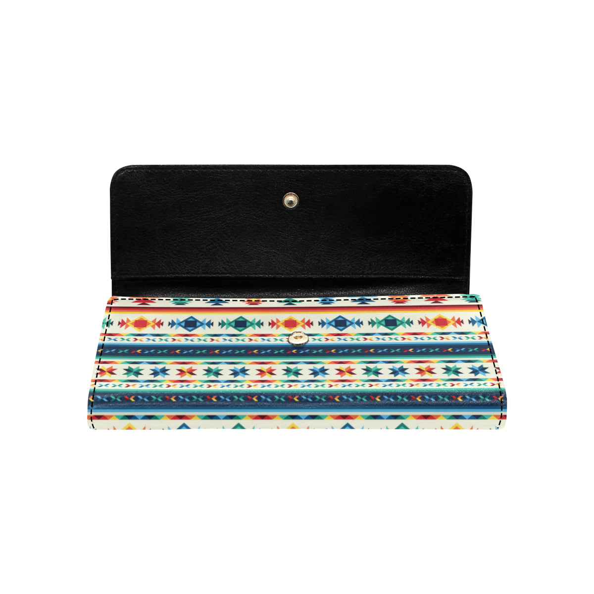 Aztec Pattern Print Design 02 Women's Trifold Wallet