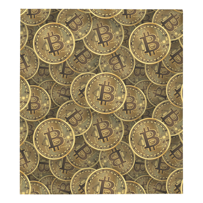Bitcoin Pattern Print Design DO01 Premium Quilt