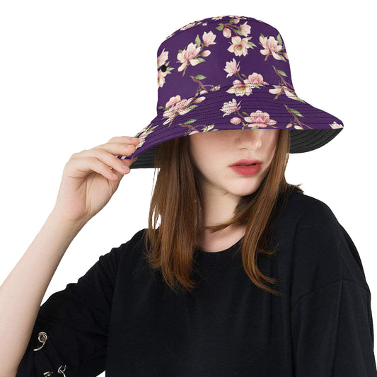 Magnolia Pattern Print Design MAG02 Unisex Bucket Hat