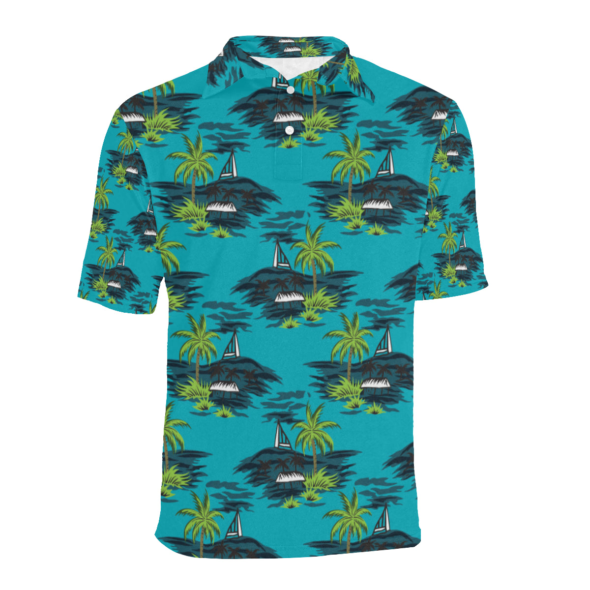 Pacific island Pattern Print Design A01 Men Polo Shirt