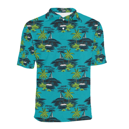 Pacific island Pattern Print Design A01 Men Polo Shirt