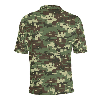 ACU Digital Army Camouflage Men Polo Shirt