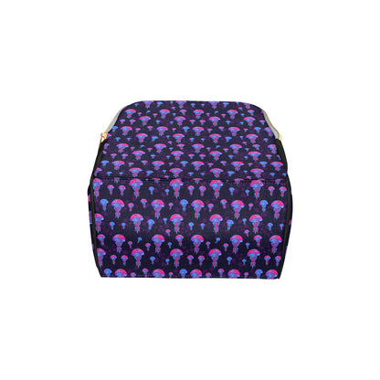 Jellyfish Neon Print Diaper Bag Backpack