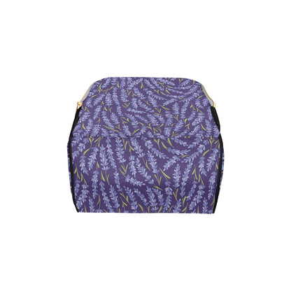 Lavender Pattern Print Design 03 Diaper Bag Backpack