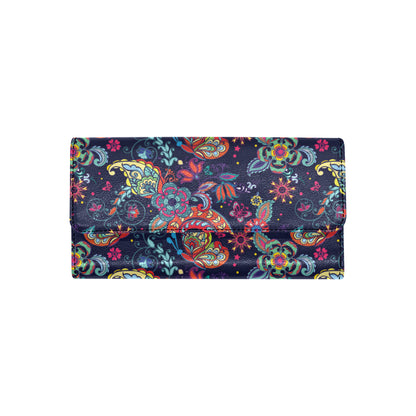 Paisley Boho Pattern Print Design A06 Women's Trifold Wallet