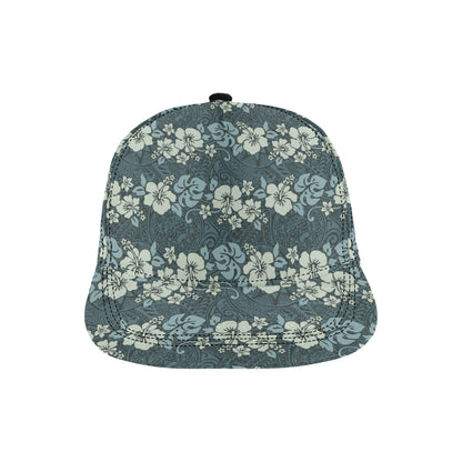 Flower Hawaiian Hibiscus Style Print Pattern Snapback Cap