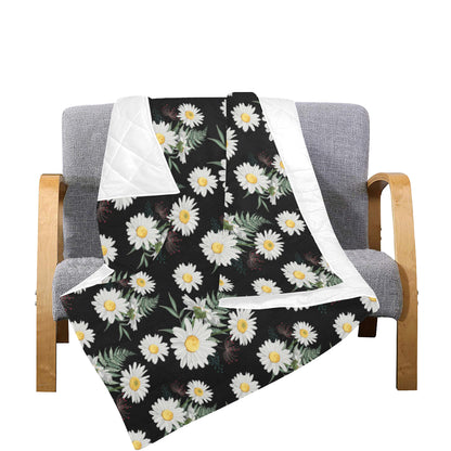 Daisy Pattern Print Design DS07 Premium Quilt