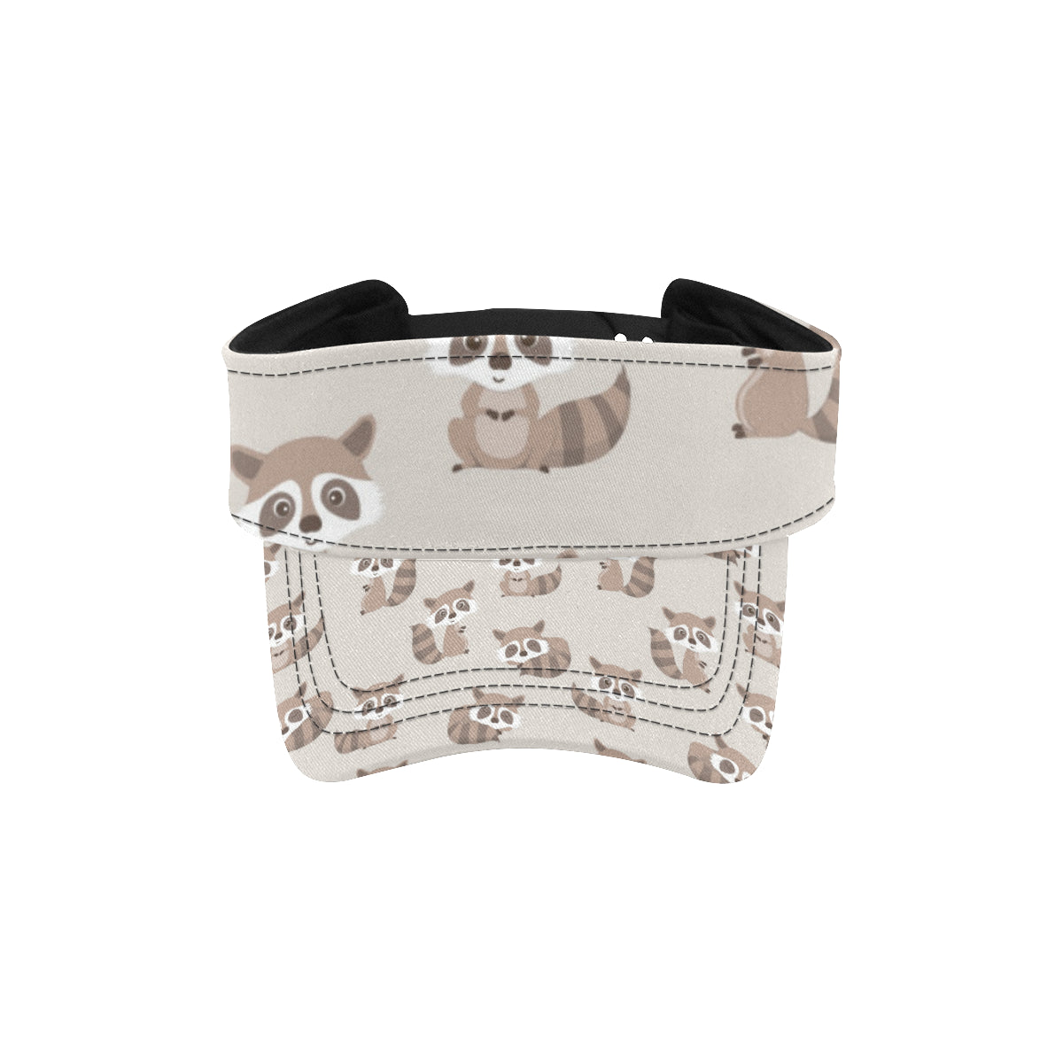 Raccoon Pattern Print Design A05 Unisex Sun Visor