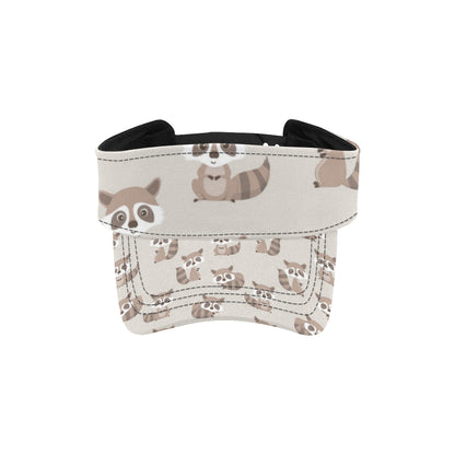 Raccoon Pattern Print Design A05 Unisex Sun Visor
