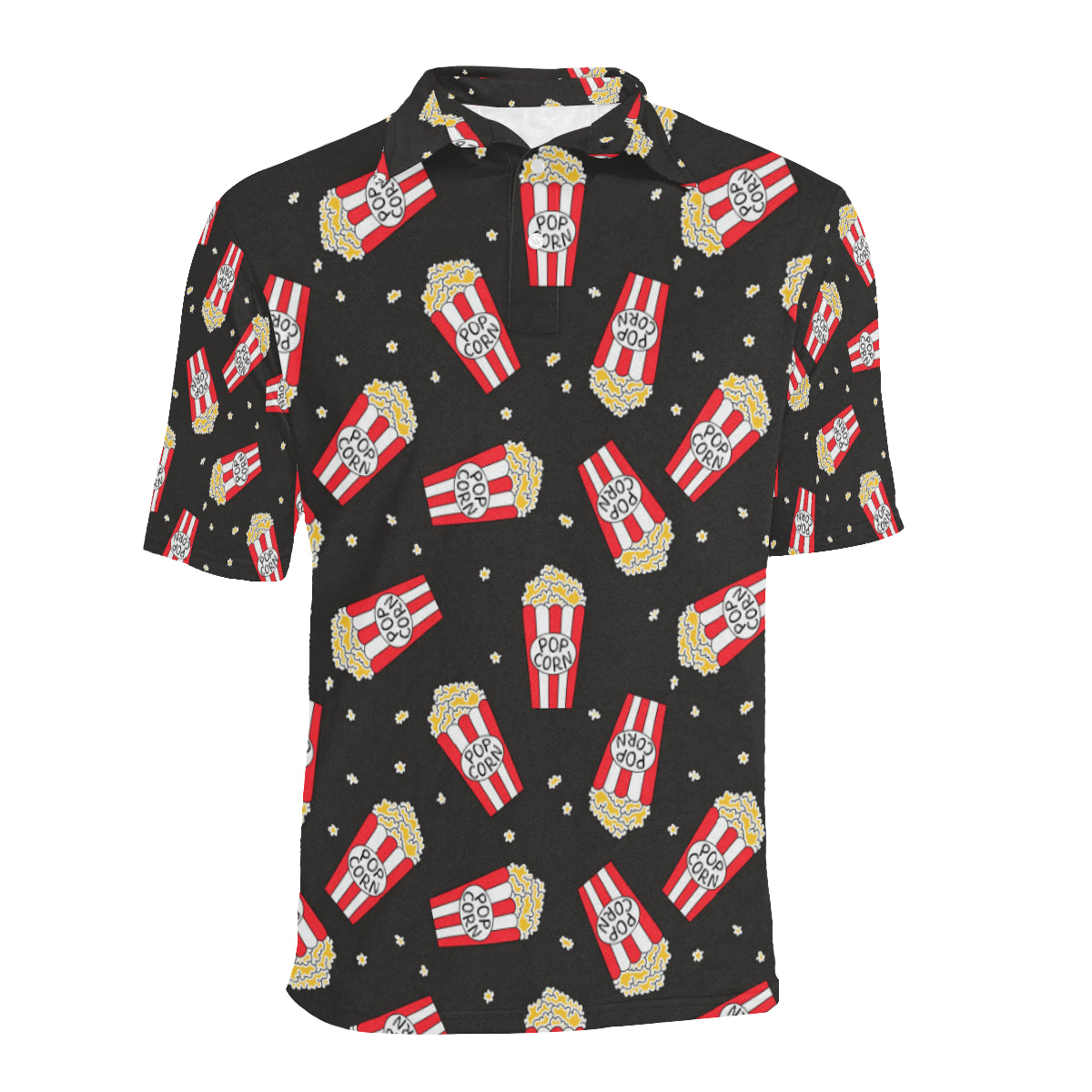 Popcorn Pattern Print Design A01 Men Polo Shirt