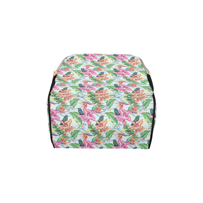 Hummingbird Tropical Pattern Print Design 05 Diaper Bag Backpack