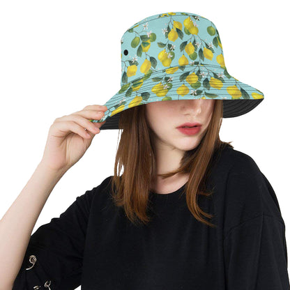 Lemon Pattern Print Design LM05 Unisex Bucket Hat