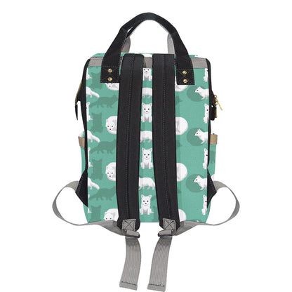 Arctic Fox Pattern Print Design Diaper Bag Backpack