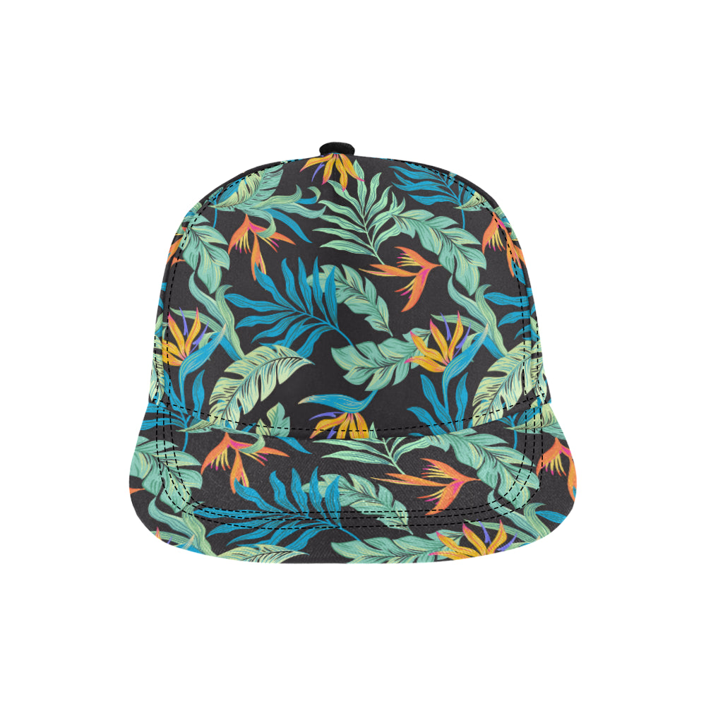 Tropical Palm Leaves Hawaiian Flower Snapback Cap