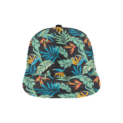 Tropical Palm Leaves Hawaiian Flower Snapback Cap