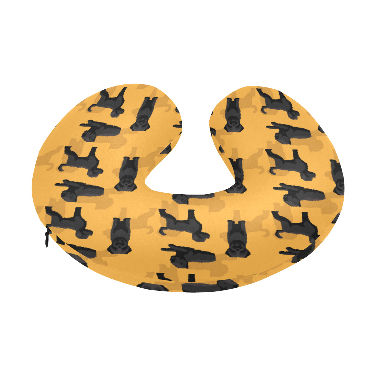 Bouviers des Flandres Pattern Print Design 01 U-Shaped Travel Neck Pillow